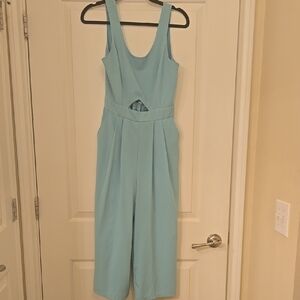 Gianni Bini Blue Sleeveless Jumpsuit with Scoop Neckline